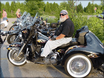 Picture of Jack (Jax) Levesque on motorcycle